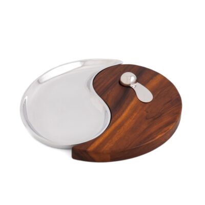 Serveware Nambé Cheese Boards | Yin Yang Cheese Board W/ Spreader