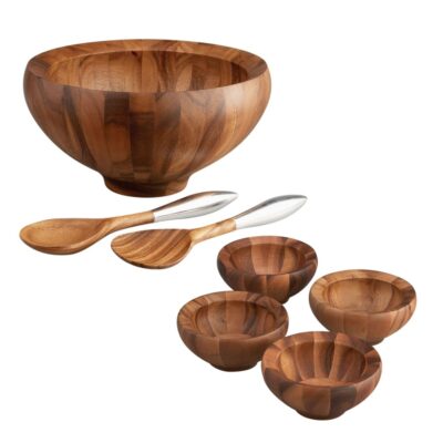 Serveware Nambé Salad Bowls | Yaro 7-Piece Salad Set