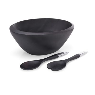 Serveware Nambé Salad Bowls | Noir Salad Bowl W/ Servers