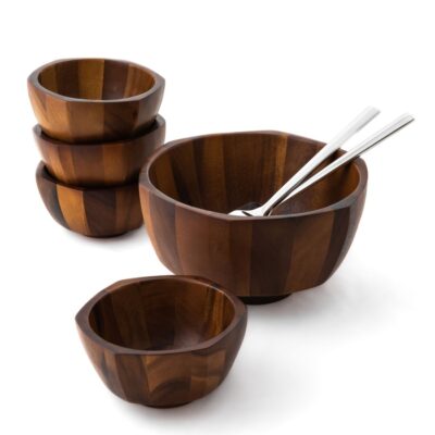 Serveware Nambé Salad Bowls | 7 Piece Rivet Salad Bowl Set