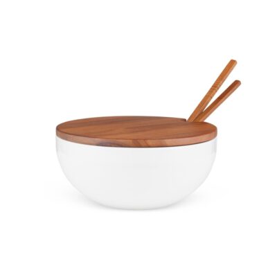 Serveware Nambé Salad Bowls | Duets Salad Bowl W/ Lid & Servers