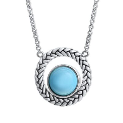 Jewelry Nambé Necklaces | Marina Braid Silver Circle Pendant