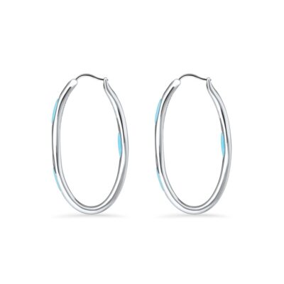 Jewelry Nambé Earrings | Marina Silver Flow Hoop Earrings