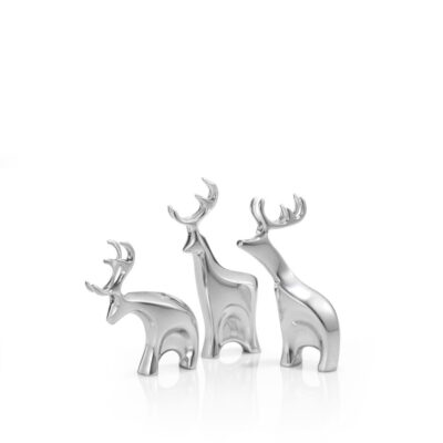 Decor Nambé  | Miniature Dasher Reindeer Set