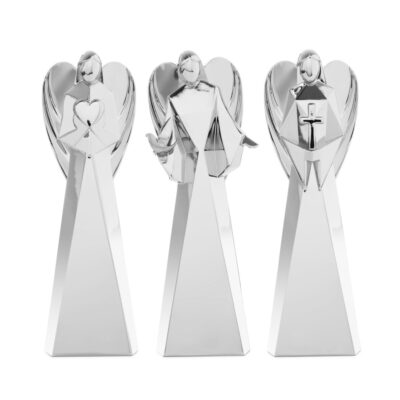 Decor Nambé  | Faith, Love & Peace Angel Figurines