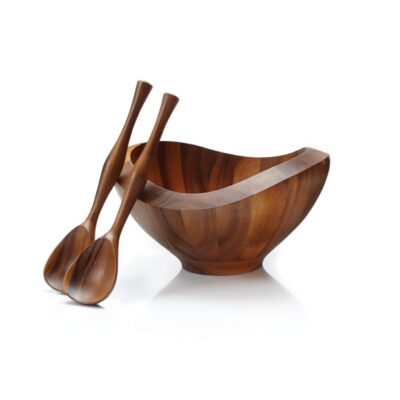 Serveware Nambé Salad Bowls | Bella Salad Bowl W/ Servers