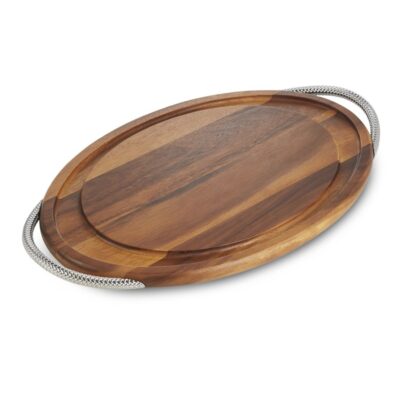 Serveware Nambé Trays & Platters | Braid Carving Board