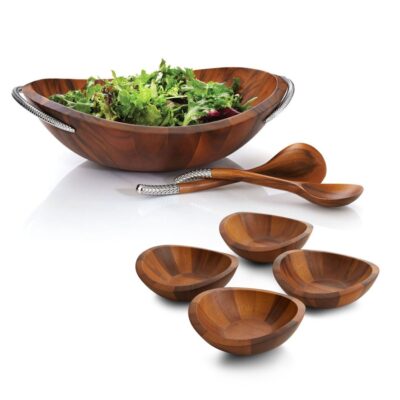 Serveware Nambé Salad Bowls | Braid 7-Piece Salad Set