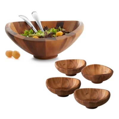 Serveware Nambé Salad Bowls | Butterfly 7-Piece Salad Set