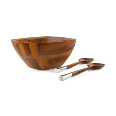 Serveware Nambé Salad Bowls | Cube Salad Bowl W/ Servers