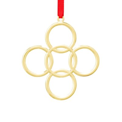 Decor Nambé  | Twelve Days Of Christmas: Five Golden Rings Ornament