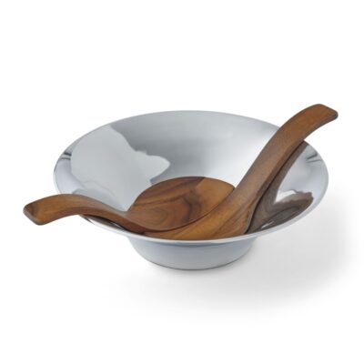 Serveware Nambé Nambe Alloy Bowls | Chillable Salad Bowl W/ Servers