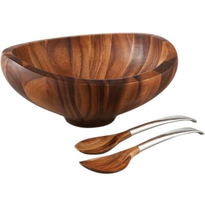 Serveware Nambé Salad Bowls | Butterfly Salad Bowl W/ Servers