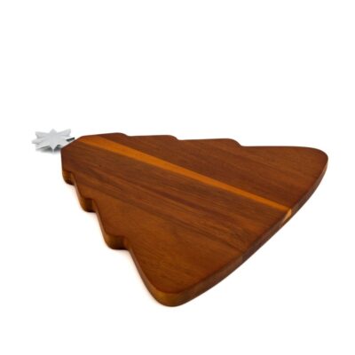 Decor Nambé  | Christmas Tree Cheeseboard W/Spreader